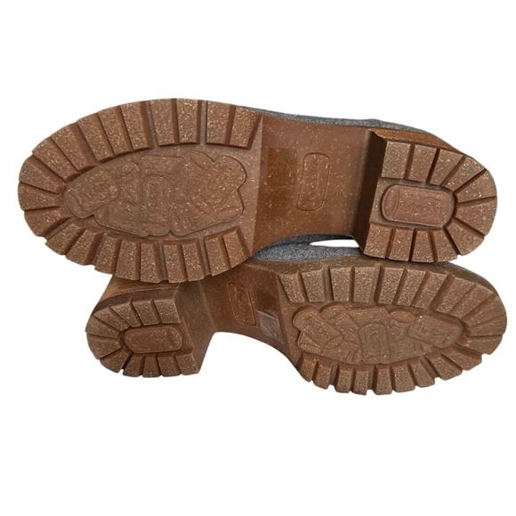 Kork Ease Evie Womens Size 10M Ankle Boots Gray Felted Wool Lace Up Bootie Heel - Picture 5 of 11